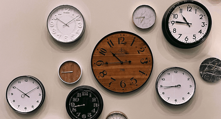 Non-Ticking Wall Clock Silent Battery Operated